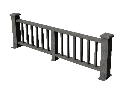 Ограждения декоративное ДПК GRINDERDECO Троя серый базальт купить в Калаче-на-Дону