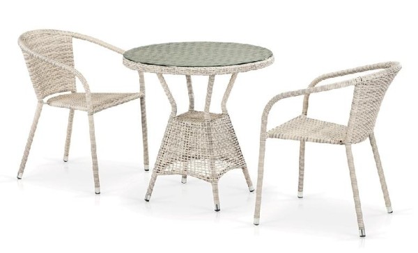 Комплект плетеной мебели AFINA из иск. ротанга T705ANT/Y137C-W85 Latte 2Pcs купить в Калаче-на-Дону