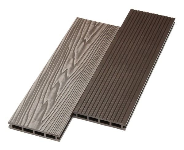 Террасная доска ДПК NanoWood двусторонняя New 3D тиснение + вельвет Венге купить в Калаче-на-Дону