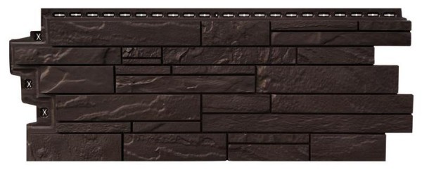 Фасадная панель Grand Line Скала Стандарт Шоколадный (коричневый) купить в Калаче-на-Дону
