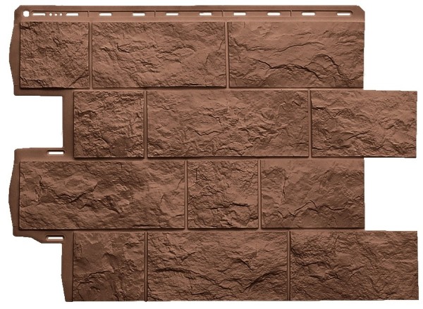 Фасадная панель Альта-Профиль Туф ЭКО Терракотовый купить в Калаче-на-Дону