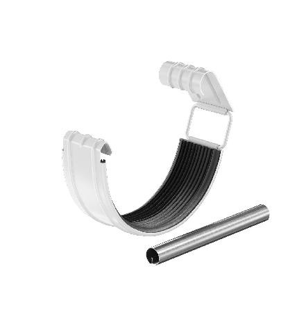 Водосток Aquasistem, система 125x90 - Соединитель желоба с резиновым уплотнителем RR 20 Белый купить в Калаче-на-Дону