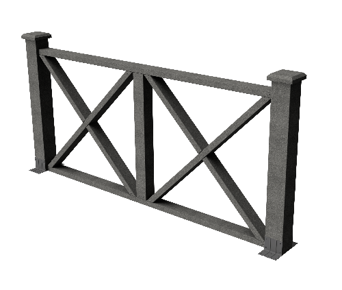 Ограждения декоративное ДПК GRINDERDECO Тауэр серый базальт купить в Калаче-на-Дону