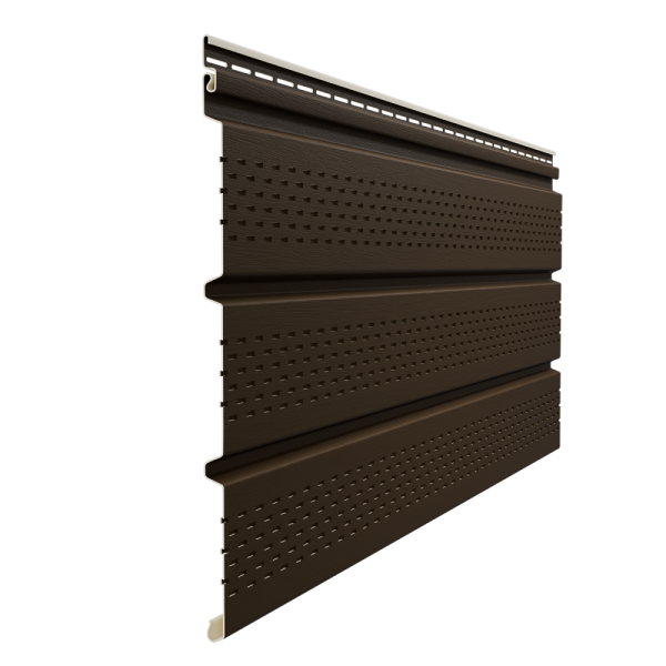 Софит Элит со сплошной перфорацией Коричневый (темный дуб) купить в Калаче-на-Дону