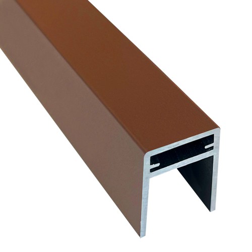 П-профиль Алюминиевый EasyDecking 35x25 Коричневый купить в Калаче-на-Дону