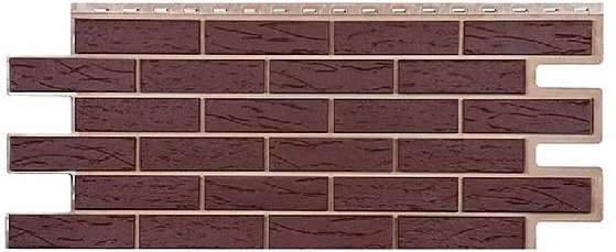 Фасадная панель T-Сайдинг-Кирпич Саман Коричневый купить в Калаче-на-Дону