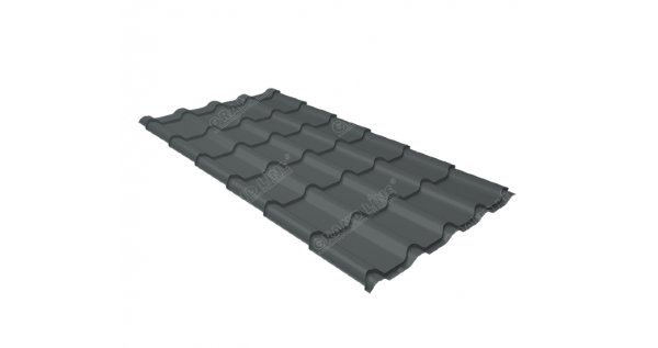 Металлочерепица камея 0,45 PE RAL 7005 мышино-серый купить в Калаче-на-Дону