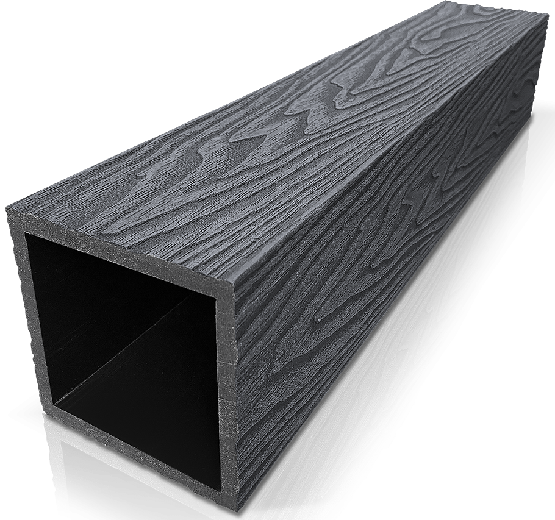 Столб ДПК 3D GardenParkett фактура дерева Графит купить в Калаче-на-Дону