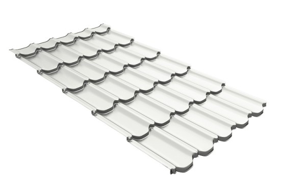 Металлочерепица квинта плюс с 3D резом 0,5 Satin RAL 9003 сигнальный белый купить в Калаче-на-Дону