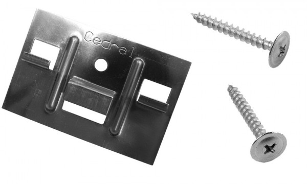 КЛЯММЕР + САМОРЕЗЫ 3,9Х30ММ ДЛЯ CEDRAL CLICK 250 ШТ (ПО ДЕРЕВУ) купить в Калаче-на-Дону