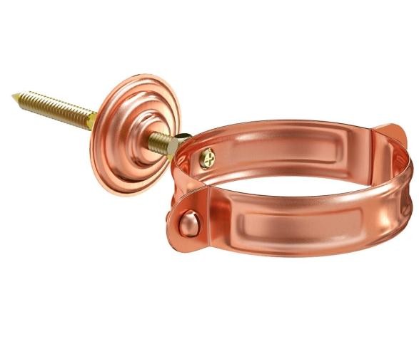 Водосток Aquasistem, система 125x90 - Хомут для крепления трубы медный d90мм купить в Калаче-на-Дону