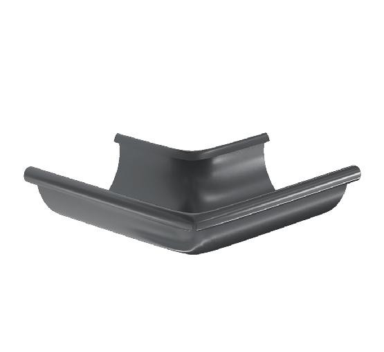 Водосток Aquasistem, система 150/100 -  Угол желоба, наружный 90° RAL 7024 Тёмно-серый купить в Калаче-на-Дону