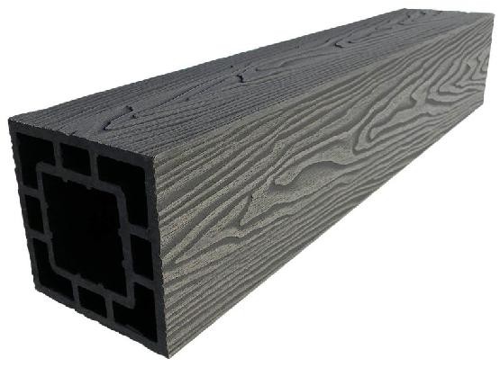 Столб опорный ДПК 3D GardenParkett фактура дерева Графит купить в Калаче-на-Дону