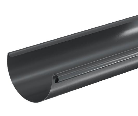 Водосток Aquasistem, система 150/100 - Водосточный желоб 3.00м RAL 7024 Тёмно-серый купить в Калаче-на-Дону