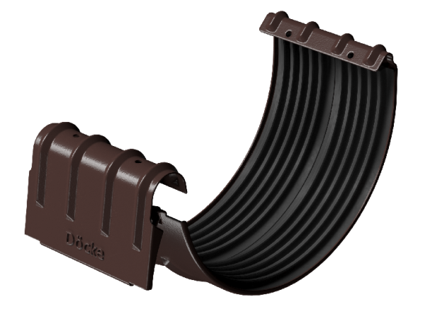 Соединитель желобов D125 Döcke STAL PREMIUM Шоколад, (RAL 8019) купить в Калаче-на-Дону