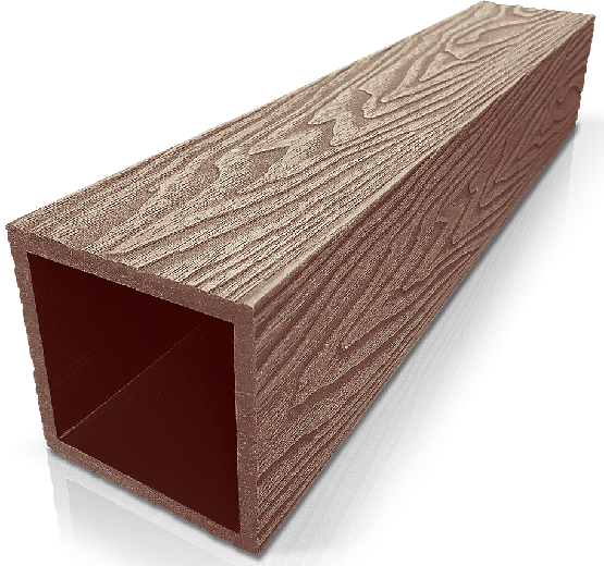 Столб ДПК 3D GardenParkett фактура дерева Светло-коричневый купить в Калаче-на-Дону