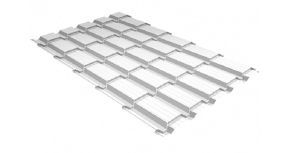 Металлочерепица GL квадро профи 0,45 PE RAL 9003 сигнальный белый купить в Калаче-на-Дону