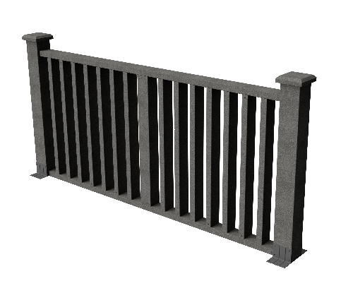 Ограждения декоративное ДПК GRINDERDECO Риальто серый базальт купить в Калаче-на-Дону
