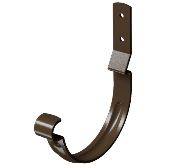Карнизный крюк короткий (гнутый) D125 Döcke STAL PREMIUM Каштан, (RAL 8017) купить в Калаче-на-Дону