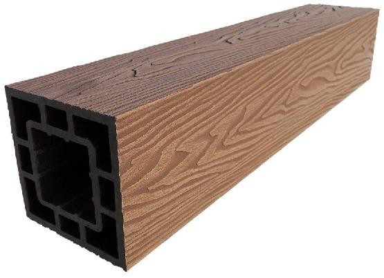 Столб опорный ДПК 3D GardenParkett фактура дерева Светло-коричневый купить в Калаче-на-Дону