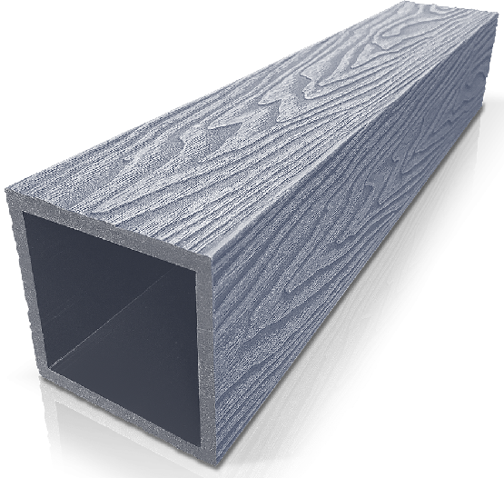 Столб ДПК 3D GardenParkett фактура дерева Серый купить в Калаче-на-Дону