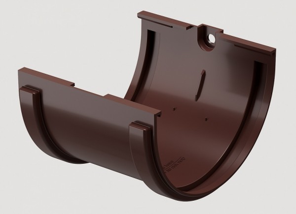Соединитель желобов ПВХ Docke STANDART Тёмно-коричневый купить в Калаче-на-Дону