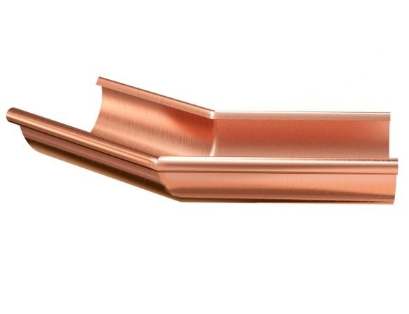 Водосток Aquasistem, система 150/100 - Угол желоба наружный медный 135° купить в Калаче-на-Дону