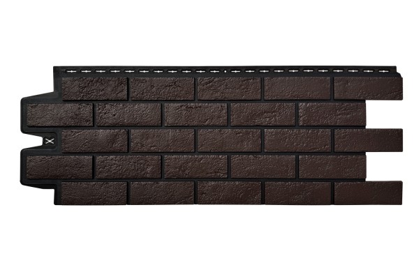 ФП Grand Line состаренный кирпич премиум Шоколадный (шов RAL 9005) купить в Калаче-на-Дону