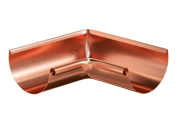 Водосток Aquasistem, система 150/100 - Угол желоба внутренний медный 90° купить в Калаче-на-Дону