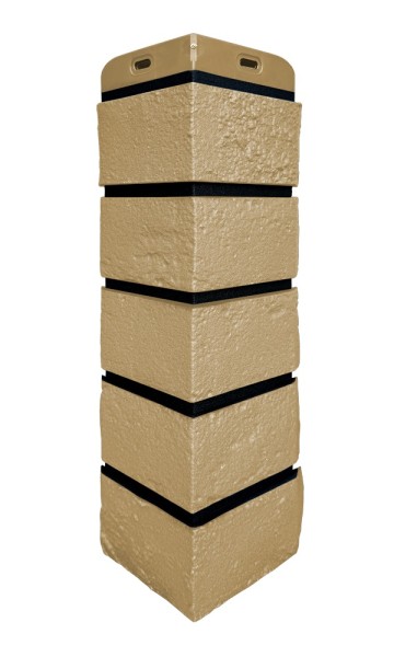 Угол Grand Line состаренный кирпич премиум Песочный (шов RAL 9005) купить в Калаче-на-Дону