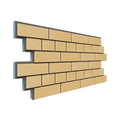 Фасадная термопанель Доломит кирпич 20мм Жёлтый