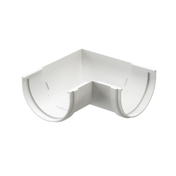 Угол желоба 90˚ Docke Premium ПВХ - Пломбир купить в Калаче-на-Дону