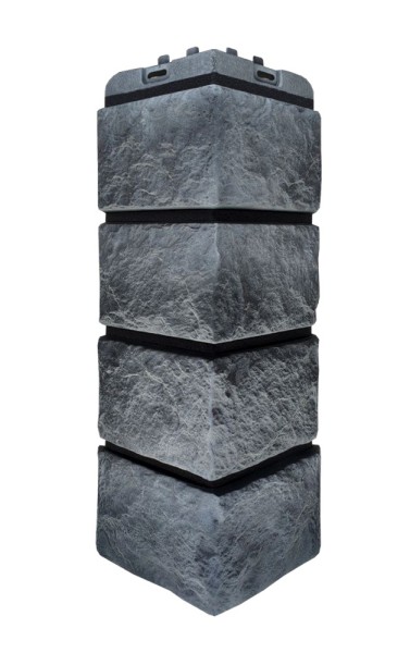 Угол наружный Grand Line Колотый Камень Антрацит, Шов чёрный купить в Калаче-на-Дону