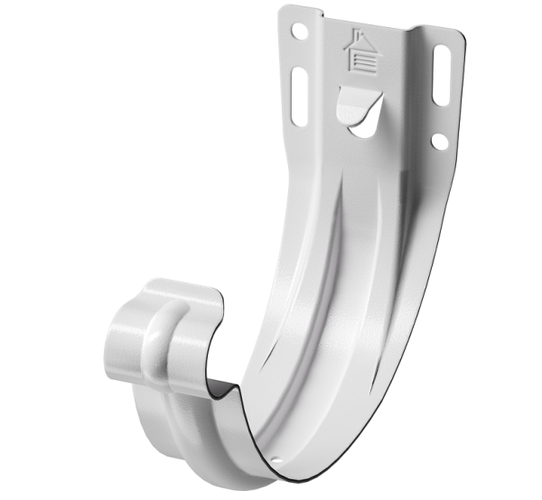 Карнизный кронштейн (штампованный) D125Döcke STAL PREMIUM Пломбир, (RAL 9010) купить в Калаче-на-Дону