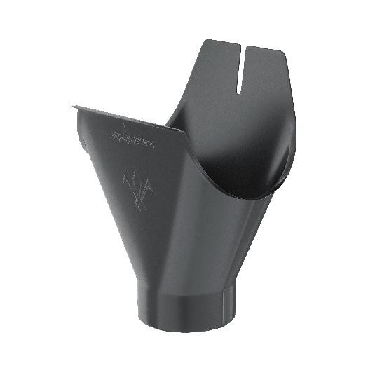 Водосток Aquasistem, система 125x90 - Воронка желоба RAL 7024 Тёмно-серый купить в Калаче-на-Дону